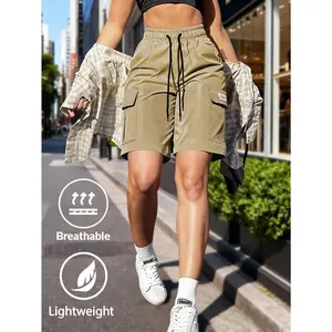 Women's Sweatpants Shorts Drawstring Waist Quick Dry Breathable with Multi Pockets Perfect for Outdoor Sports Casual Daily Wear Women's Clothing