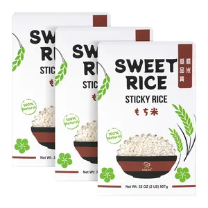 Soeos Sweet Sticky Rice, 2lbs(Pack of 3), Premium Glutinous Rice