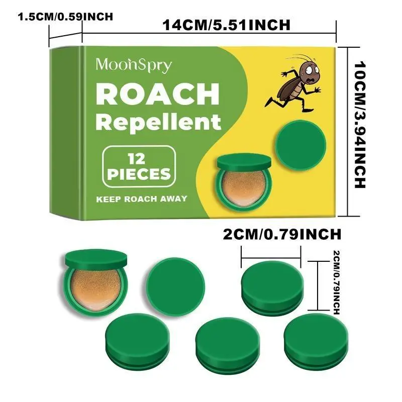 Lendouye Plant-Based Multi-Pest Killer Roach Bait Gel (12 Pieces) - Long-Lasting Roach Control Solution, Indoor & Outdoor Pest Control, Cockroach Exterminator, Dragonfly Bug Repellent, Moons Pry Effect