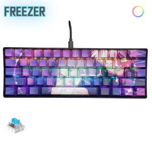 FREEZER x JJK Gaming keyboard, 61 Keys Wired Mechanical Keyboard, W/Hyper-Fast actuation, compact keyboard