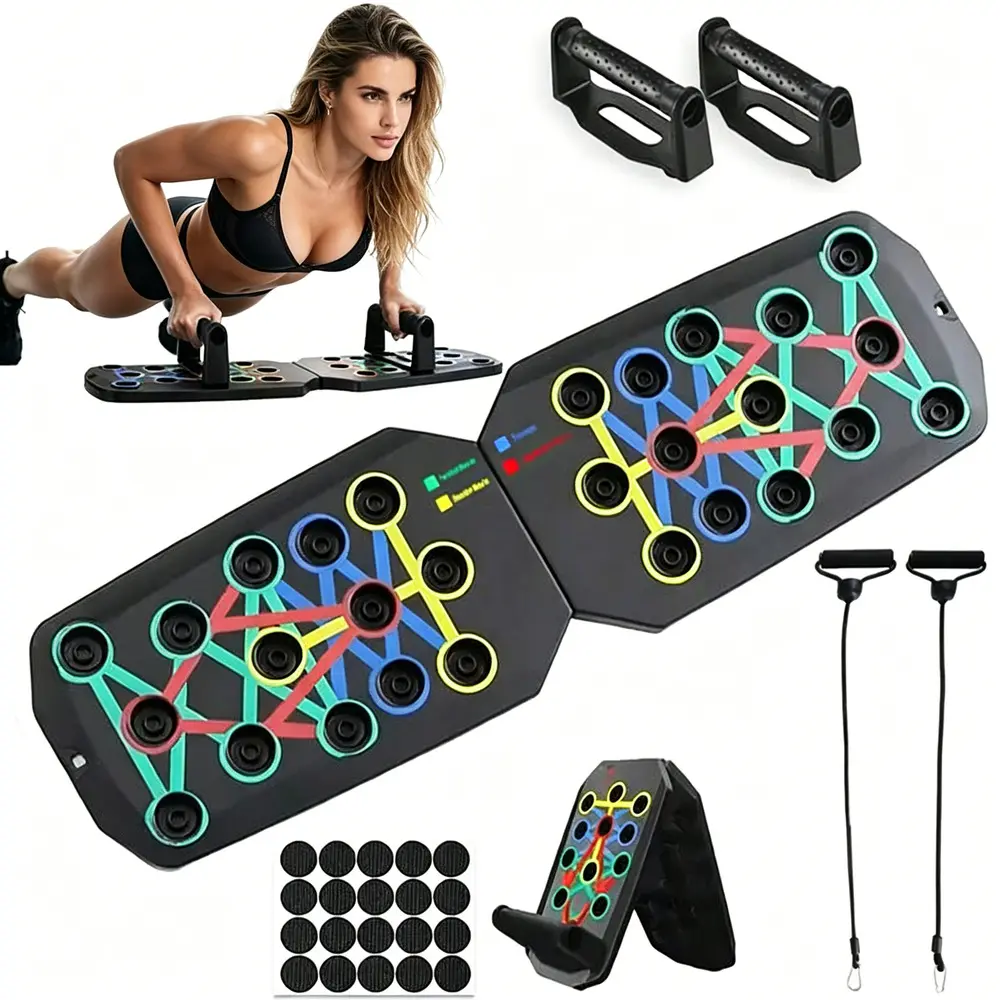 Push Up Board Fitness, Workout Home Gym Equipment, Exercise Pushup Bar Handles for Floor, Strength Training Equipment for Men