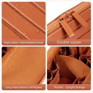 New Large Capacity Makeup Bag, Portable Skincare Cosmetic Organizer, Travel Toiletry Bag, Divided Storage, Ideal for Outdoors