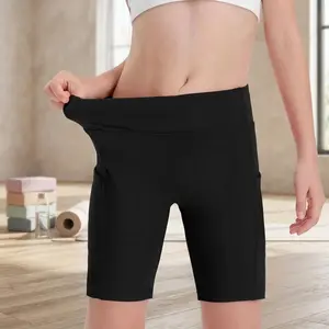 Girls' Volleyball Spandex Shorts with Pockets - Kids Athletic Biker Dance Gymnastics Compression Shorts for Sports Training Comfortable Breathable Stretchy Activewear