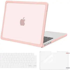 MOSISO Compatible with MacBook Pro 14 inch Case M5 2026 M4 M3 M2 M1 2025-2021 A3427 A3426 A3434 A3112 A3185 A3401 A2918 A2992 A2779 A2442, 3 in 1 Kit Soft TPU Bumper Anti-Crack Hard Case