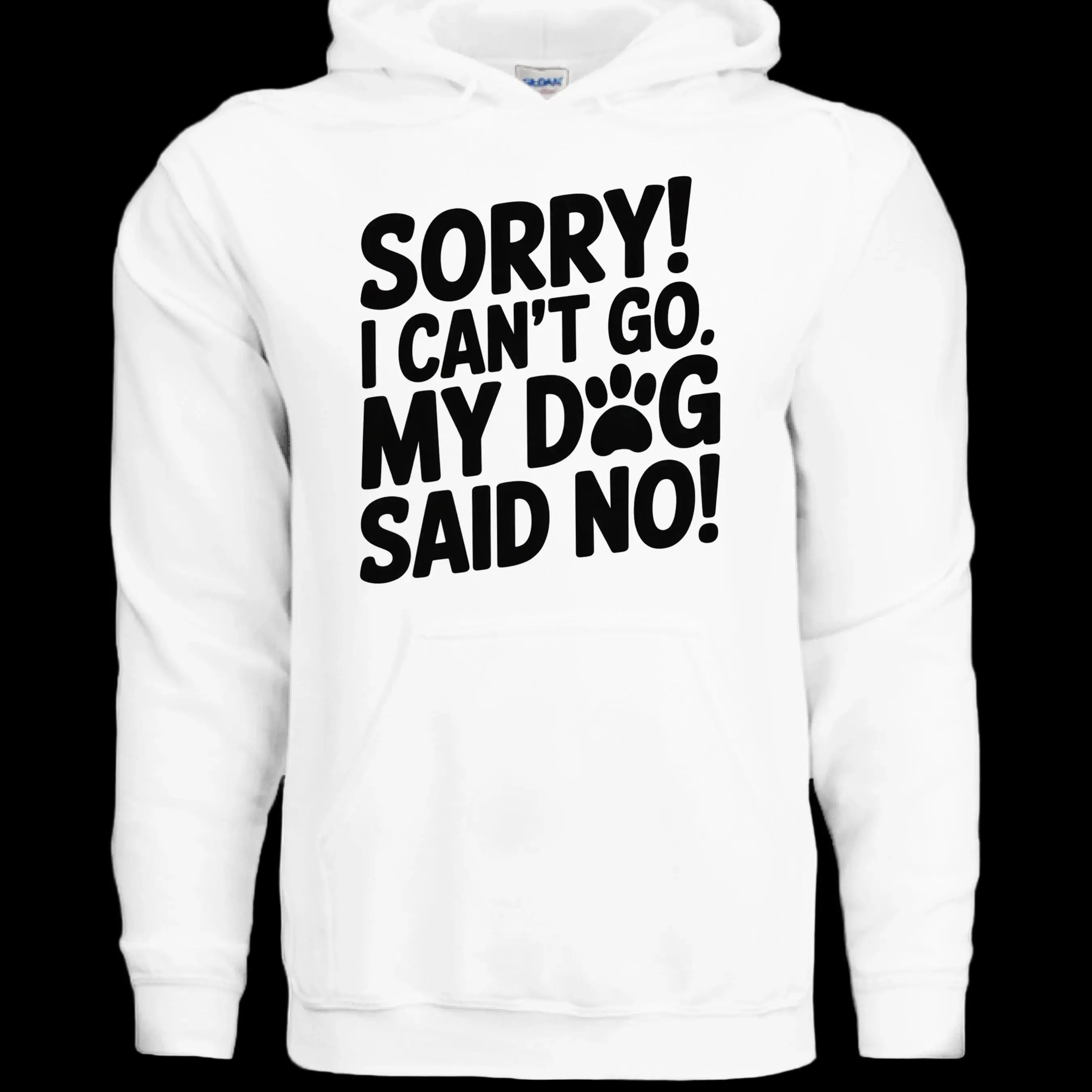 Gildan Dog Said No Hoodie Classic Fit 8 oz 50 Cotton 50 Polyester Double Lined Hood Color Matched Drawcord