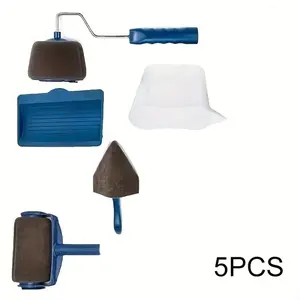 5-Piece Pro Paint Roller & Brush Set – Roller, Brushes & Handle Included, Perfect for House, School & Office, Fast Renovation in Minutes