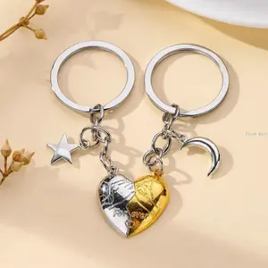 Magnetic Heart Keychain - Star & Moon Forever Love Keychain, Perfect Gift for Couples & Family