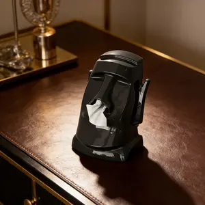 Automatic Tissue Box with Spring Mechanism, No More Reaching Inside, Convenient Nose-Style Design, Practical Paper Holder