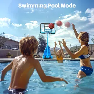 Basketball Hoop Outdoor 4.8-7.2ft Adjustable, Portable Basketball Hoops Goal for Kids Youth Teenagers in Backyard/Driveway/Indoor, 30Inch Shatterproof Backboard Triangular Base Birthday Gifts Grandson