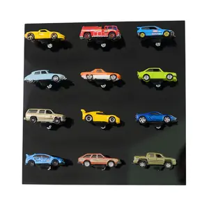 1:64 Diecast Display – Black Acrylic Wall Mount for 12 Diecast Cars