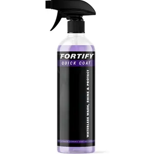 Car Wax Spray and Ceramic Coating for Cars - 3 in One Waterless Car Wash and Detailing for Maximum Shine - High Gloss Top Coat, Protective Auto Wax automotive dashboard extendable handle