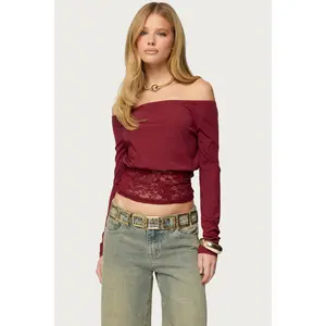 Dorona Lacey Off Shoulder Top