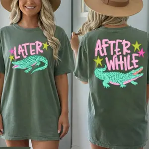 Later Gator Alligator Summer Shirt | After A While Crocodile Summer Vacation Tee Tshirt | After While Summer Beach Shirt