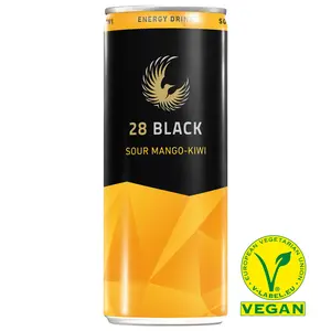 28 Black Energy Drink *12 PACK* Taurine Free Vegan Gluten Free Natural Low Sugar Organic No Preservatives Beverage Sport