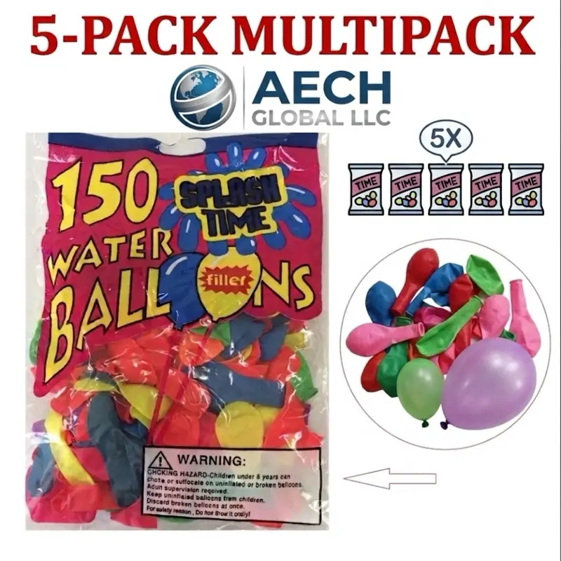 HBL Imports 5-Pack Water Balloons - 750-Count Bulk Quantity Set for 8-10 Years Kids Outdoor Play, Pools, Large Gatherings | Toys & Hobbies, Games & Puzzles, Board Games Outdoor Activity