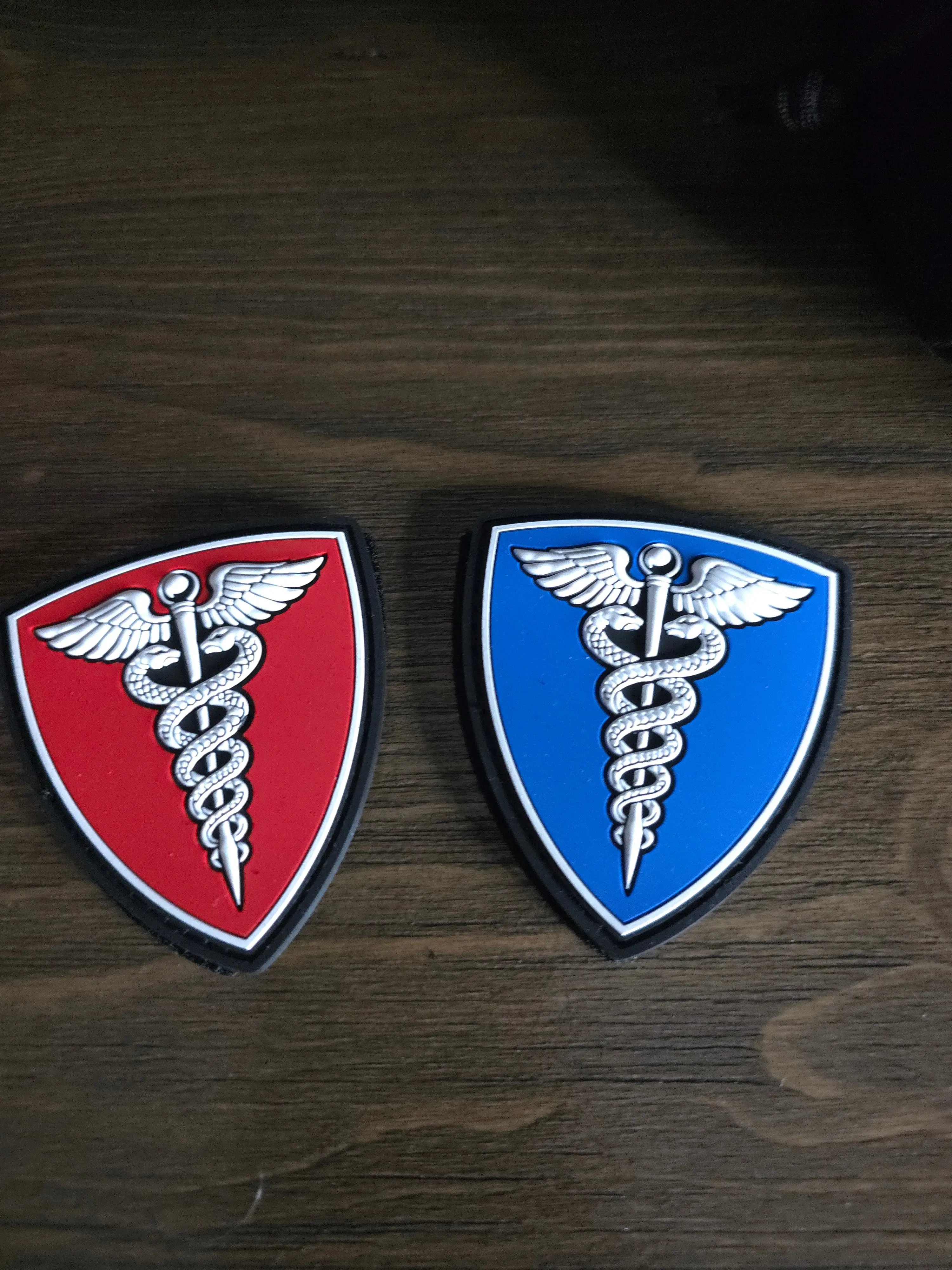 Durable Medical Caduceus Shield PVC Patch - Medical Theme, Durable PVC Patch Construction, Bold Emblem, Strong Fit for Gear, Hospital Staff Visual Identity Boost (Embroidery Sewing Supply)