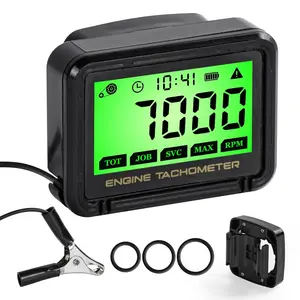 Digital Small Engine Tachometer RPM Meter and Hour Gauge for Motorcycle Chainsaw Lawn Mower Snowmobile Kart Marine ATV Boat
