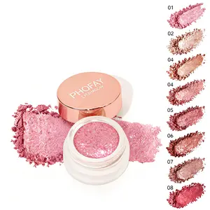 PHOFAY Mashed Potatoes Glitter Cosmetic Eyeshadow, 15HR Long-Lasting Waterproof Cream Eyeshadow, Iridescent Sparkle, Easy-to-Blend Brightening Eye Makeup for Daily/Party, All Skin Tones