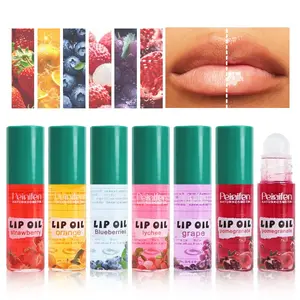 6-Piece Fruit Scented Lip Balm Set, Rollerball Lip Oil, Moisturizing Lip Care, Anti-Dryness, Rolling Ball Lip Gloss Kit