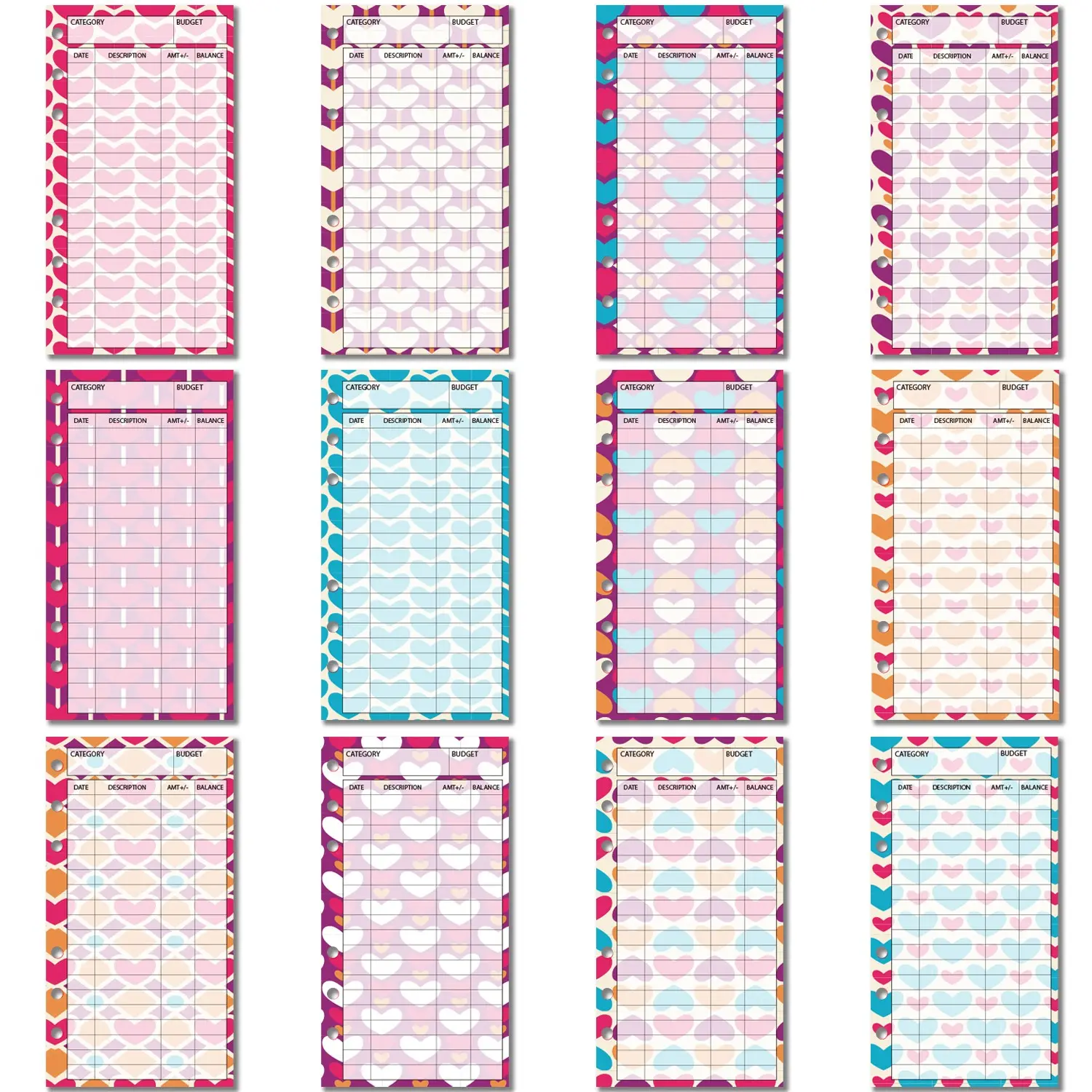 Colorful Budget Envelope Set 12PCS Cash Envelopes for Budgeting Money, Cash Envelope System Wallet, Monthly Bill Organizer, Expense Tracker, Savings Challenge, Debt Fund Planner, Household Budgeting Supplies