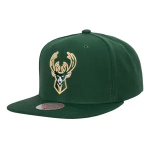 Mitchell & Ness Green NBA Milwaukee Bucks Team Ground 2.0 Snapback