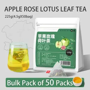 50pcs Apple Rose for Lotus Leaf Tea, 225g Herbal Blend - Hypoallergenic, Preservative-Free, Ideal Gift for Tea Enthusiasts, Promotes Healthy Body Shaping, Healthy Beverage|Elegant Packaging|Premium Quality Tea
