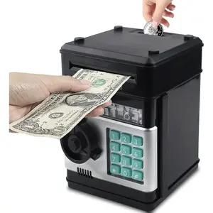 HUSAN Piggy Bank for Kids, Electronic Password Code Money Bank ATM Bank Box Coin Bank for Children Boys and Girls (Black) Dongguan senhui electronic technology Co.,Ltd