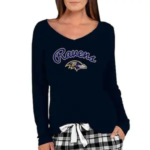Football Fan Shop Officially Licensed NFL Ladies Marathon Long-Sleeve Top - Ravens