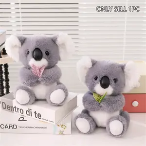 Cuddly Koala Plush Toy with Leaf, Soft and Fluffy Stuffed Animal, Home Decor, Car Decoration, Wedding Gift, Kids Birthday Gift, Mother's Day Gift