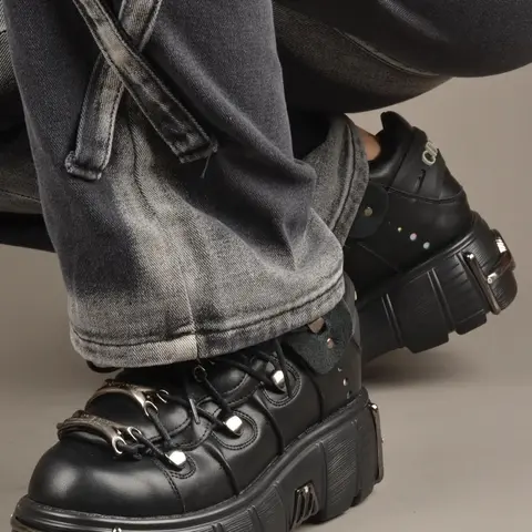Shoes for Women, Punk Fashion Lace Up Platform Thick Soled Sneakers, Casual Comfortable Athletic Trainer Walking Shoes for Daily Wear, Perfect for Students and Outdoor, Casual Trendy Trainers, Footwear