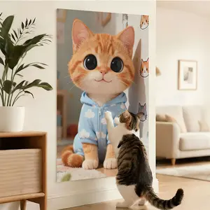 Self Adhesive Cat Scratch Mat for Indoor Cats, Cat Scratching Pad for Wall Corner Sofa Furniture Protection, Durable Claw Grinding Board, Interactive Cat Climbing Mat and Cat Play Area Decor