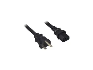 Nippon Labs 14 AWG AC Power Cord NEMA 6-15P to C13, SJT, 15A/250V, NEMA 6-15P to IEC-60320-C13, Black 8 ft. Power Cable