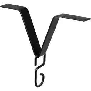 Gutter Clip for Rain Chain Installation DIY | Gutter Adapter for Roof Downspout Chain | Water Collection | Black, Heavy Metal, 6 X 5 inches, Adjustable, Fits 2 in Gutter Hole