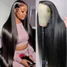 BLING HAIR Women's Remy Human Hair Lace Front Wig - 16/34-36 in, 180 Density Bone Straight, 13X4/13X6 HD Transparent Pre-Plucked, 360 Lace, Heat Friendly Wig, Dye-Bleach Ready, Adjustable Strap, Curlable, Hairpiece, Wigs Human Hair