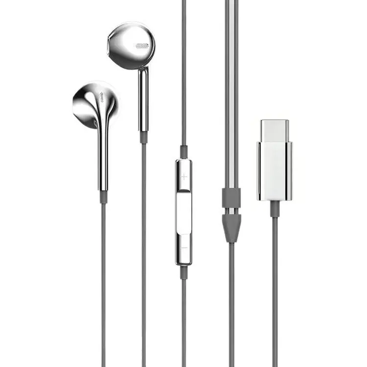 Silver Retro Wired Earphones with Digital Chip