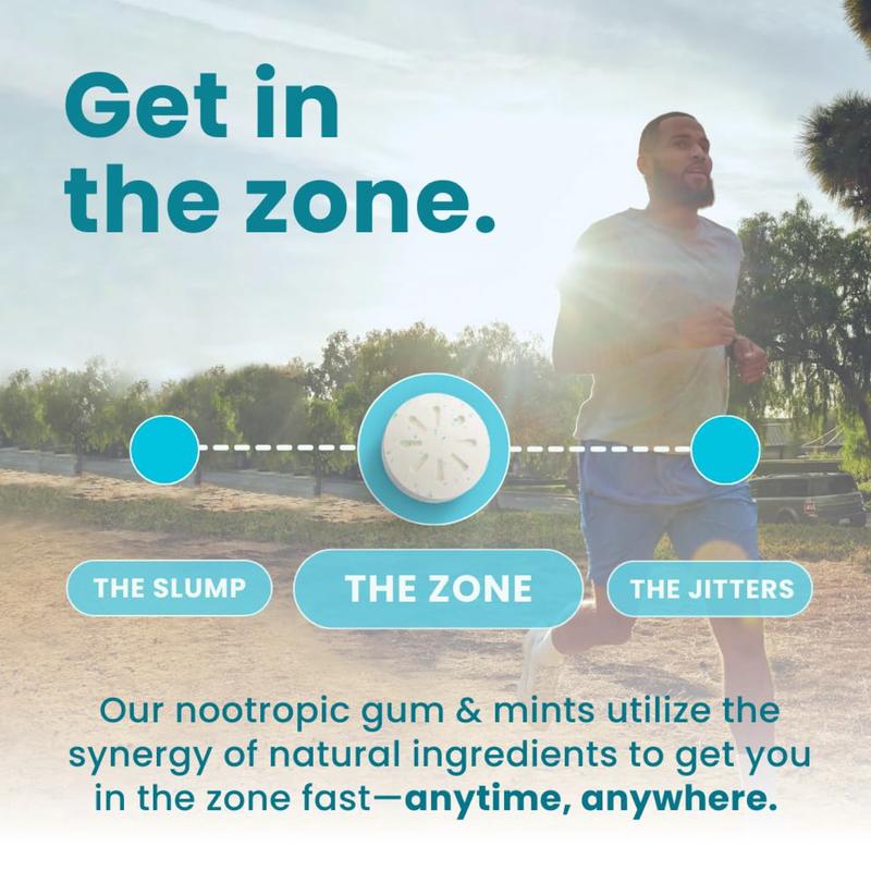 Neuro Energy Caffeine Mints - Sugar-Free Nootropic Mints for Energy & Focus with L-theanine, Caffeine, Vitamin B12 & Vitamin B6 - Peppermint Flavor