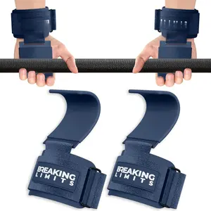 Lifting Hooks for Weight Lifting (Pair) - Wrist Hooks for Weightlifting, Gym, Deadlifts & Pull-Ups- Hook Lifting Straps - Hook Grips for Men & Women