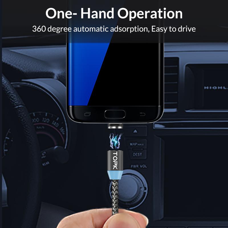 Magnetic Cable Micro Usb Cable 360 Degree Rotate Magnetic Charge Phone Charging Cord Wire