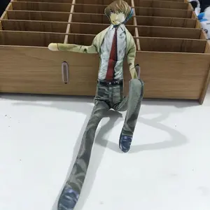 Anime DEATH NOTE Yagami Light Cosplay Plush Cotton Stuffed Doll Mascot Slender Twistable Shape Room Abstract Model Decoration