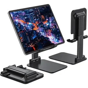 X-CPS11  Tablet Stand Foldable & Adjustable, Portable Monitor Stand 5.55*3.94" Wide, Fit for iPad Holder Stand Compatible with iPad Pro 11, 12.9/iPad 10.9 10th; Surface Pro; Portable Monitor 4.7-15.6" Computer Smartphone