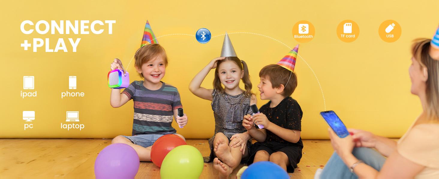 Mini Karaoke Machine for Kids Adults, Portable Bluetooth Speaker with 2 Wireless Microphones,Toys Birthday Gifts for Girls Ages 4, 5, 6, 7, 8,9,10,11,12+ Family Home Party (Purple) Mini Karaoke Machine for Kids Adults, Portable Bluetooth Speaker with 2 Wireless Microphones,Toys Birthday Gifts for Girls Ages 4, 5, 6, 7, 8,9,10,11,12+ Family Home Party (Purple)