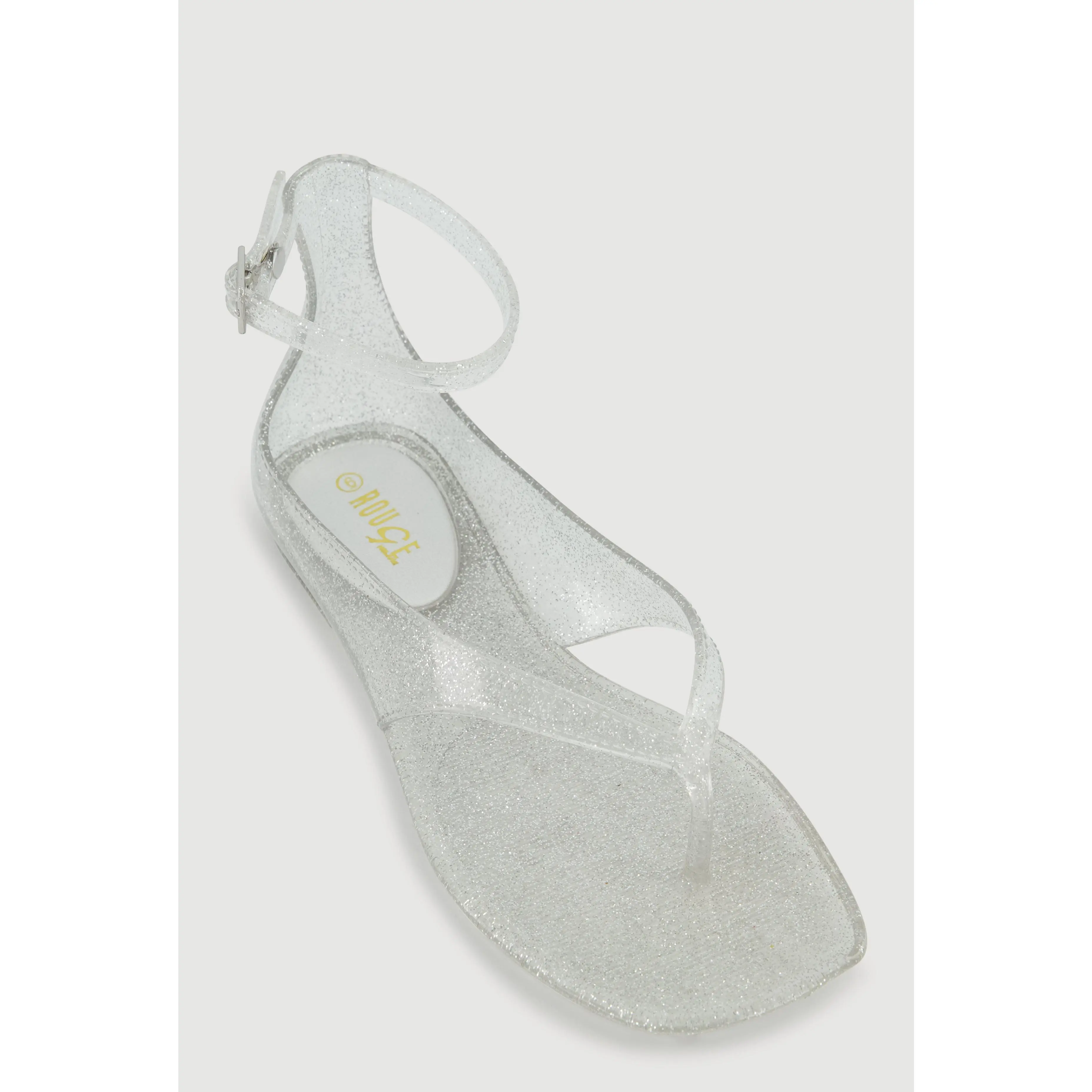Jelly Buckle Strap Open Toe Thong Sandals