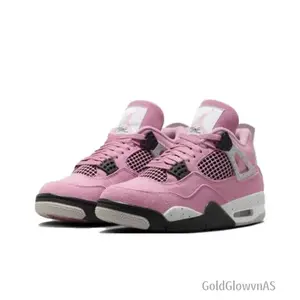 Pink, fashionable, retro, trendy, casual, versatile, mid-top basketball shoes