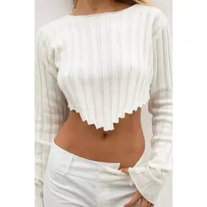 The Allure Cropped Ribbed Sweater