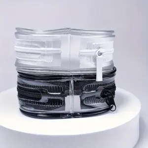 2 PCS-Transparent Charger Organizer Bag, Heavy-Duty Zipper Closure for Easy Access, Convenient Travel Cable Storage Pouch for Electronics Accessories ﻿