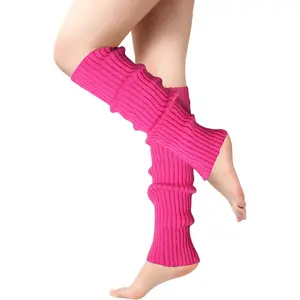 Velvetods  Basics Warmers for Women - Leg Warmers 80s Ribbed Knitted leg warmers y2k for Yoga Party Sports Fashion Accessories