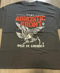 Agnostic Front - Only in America Cotton Tee Adult Shirt All Size