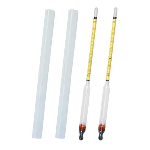 2 Pcs 0-200 Proof Tralle Alcohol Hydrometer Alcohol Proof Tester for Liquor/Moonshine Proofing Distilled for Beginners and Experts Alike