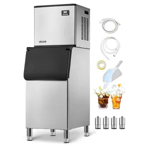 fathersdaygift VEVOR Commercial Ice Maker Machine, 360LBS/24H Ice-Making Machine with 300LBS Large Storage Bin, Auto Self-Cleaning Ice Maker with Touchscreen for Bar Cafe Restaurant Business Commercial
