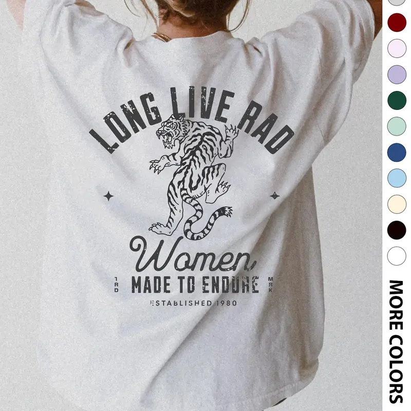 Women's Cartoon Tiger & Letter Print Round Neck Tee, Vintage Trendy Essential Casual Fitted Lightweight Short Sleeve T-shirt Top for Daily Wear, Ladies Summer Clothes, Streetwear, Womenswear, Casual T Shirts